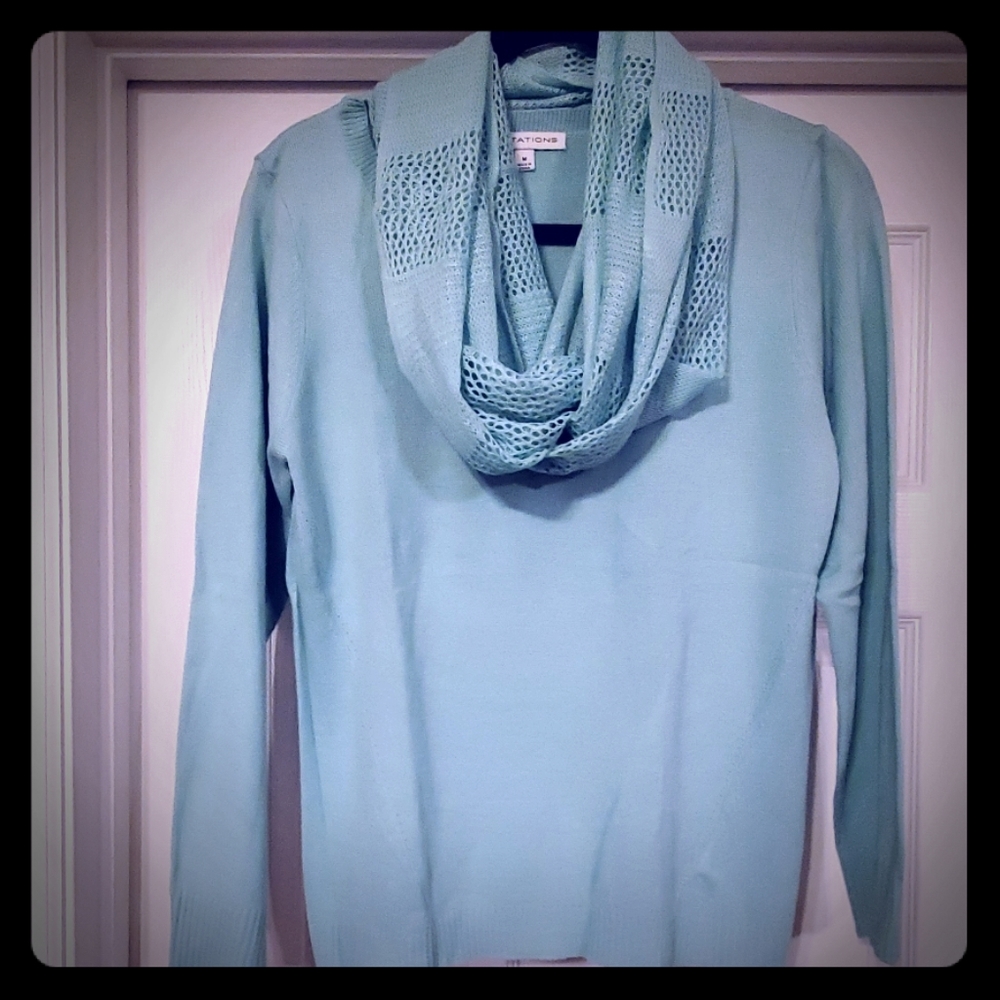 Notations Pastel Green Sweater